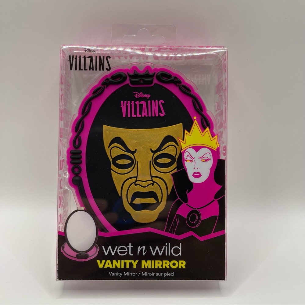 Disney Villains Wet n Wild Vanity Mirror Evil Queen Magic Mirror Pink Black